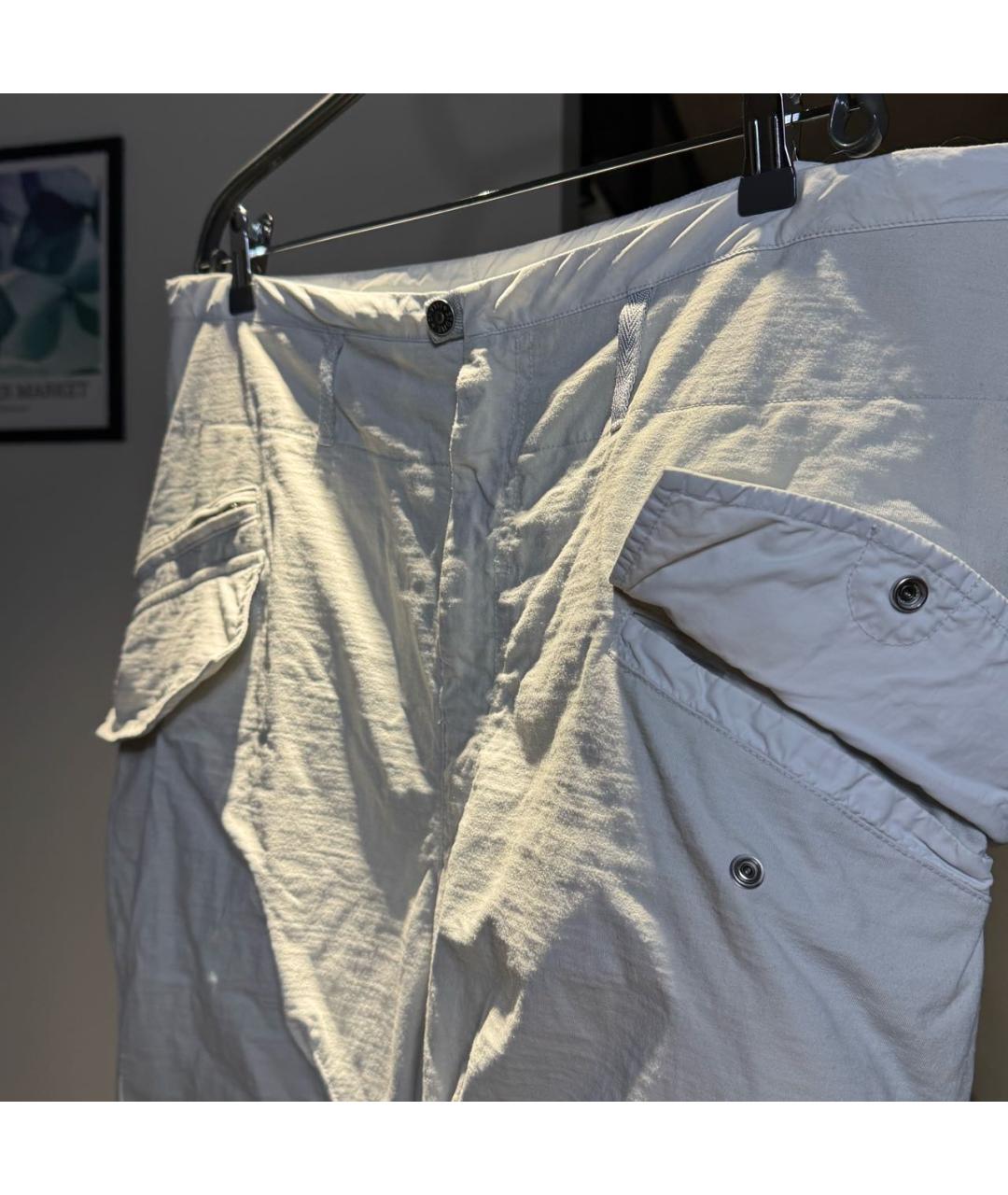 STONE ISLAND SHADOW PROJECT Белые хлопковые повседневные брюки, фото 5
