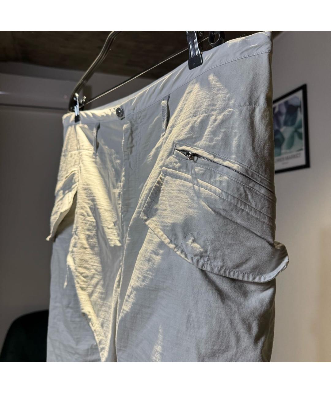 STONE ISLAND SHADOW PROJECT Белые хлопковые повседневные брюки, фото 3