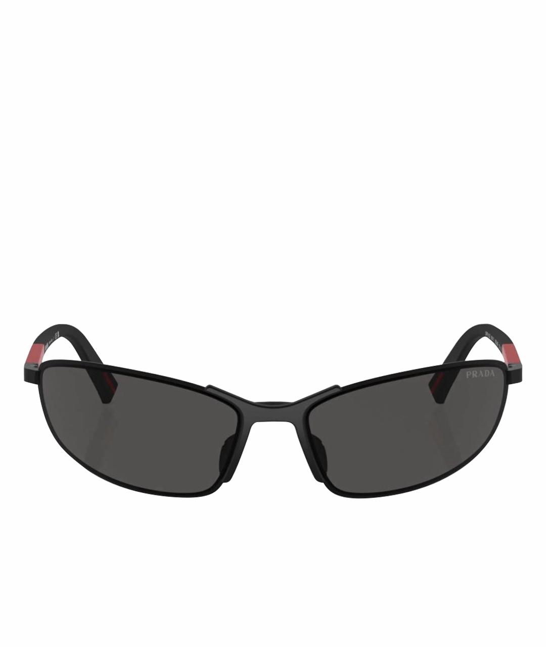 PRADA Черные металлические солнцезащитные очки, фото 1