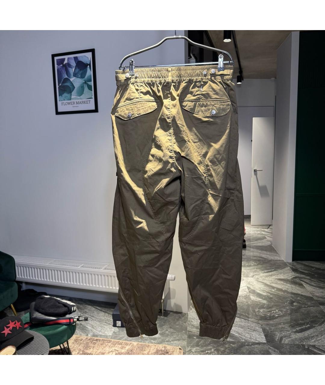 STONE ISLAND SHADOW PROJECT Хаки хлопковые повседневные брюки, фото 2