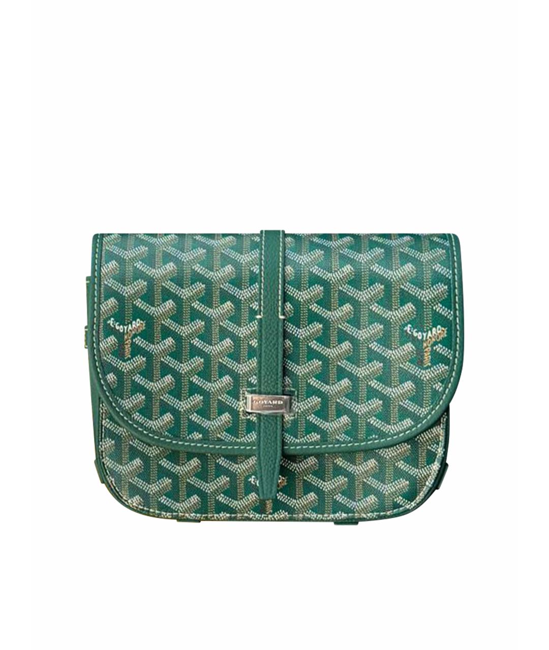 GOYARD Зеленая кожаная сумка на плечо, фото 1
