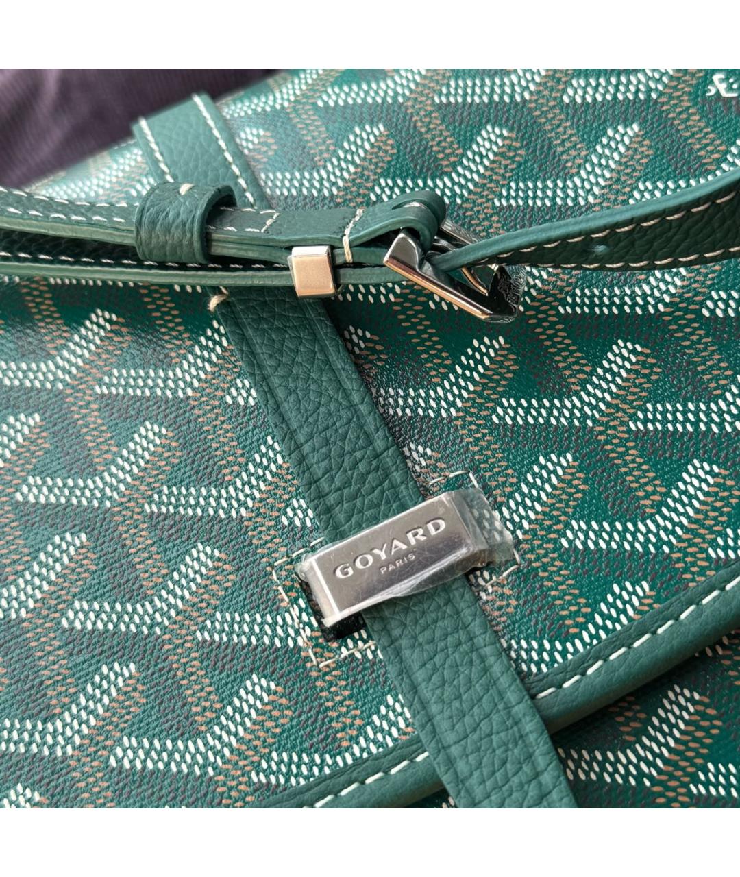 GOYARD Зеленая кожаная сумка на плечо, фото 3