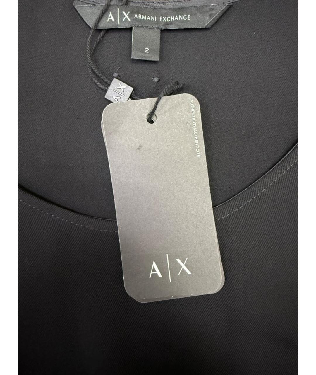 ARMANI EXCHANGE Черное полиэстеровое платье, фото 3