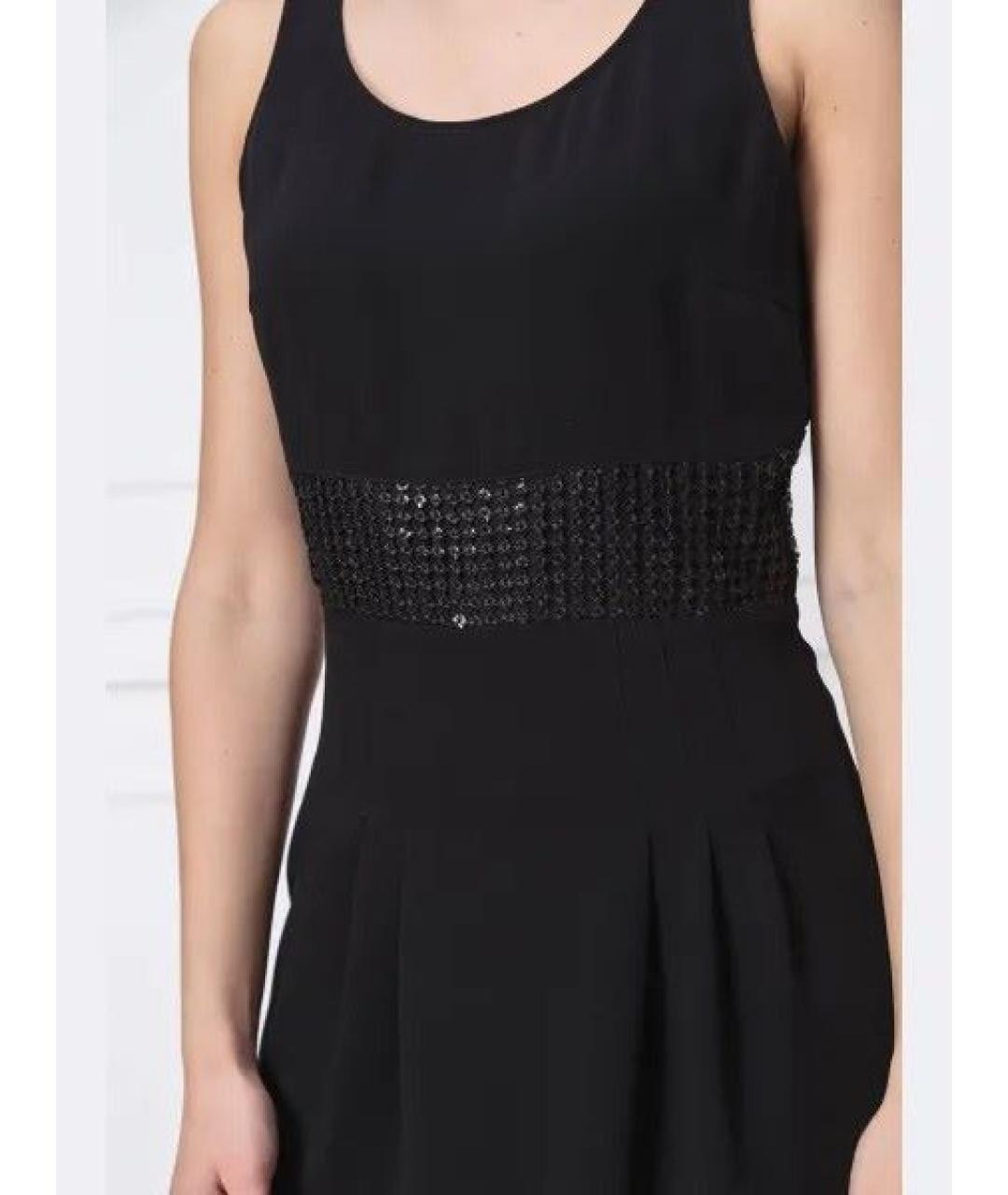ARMANI EXCHANGE Черное полиэстеровое платье, фото 8