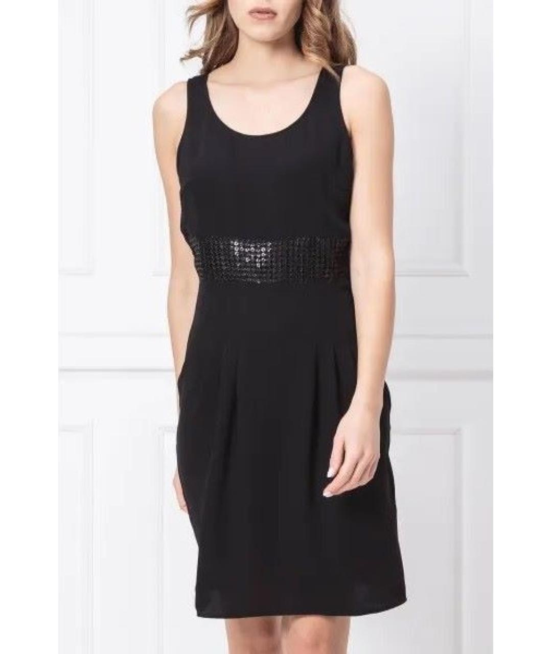 ARMANI EXCHANGE Черное полиэстеровое платье, фото 7