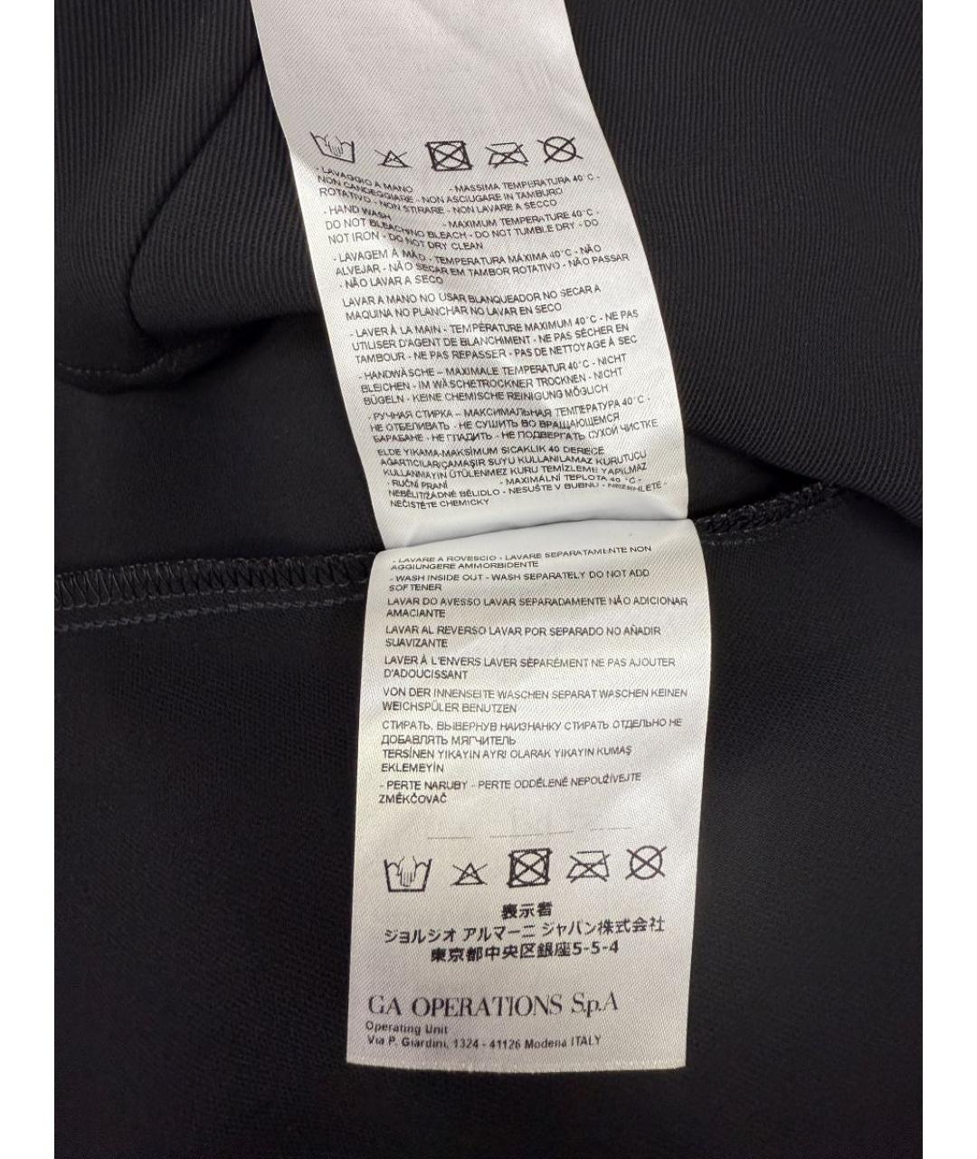 ARMANI EXCHANGE Черное полиэстеровое платье, фото 5