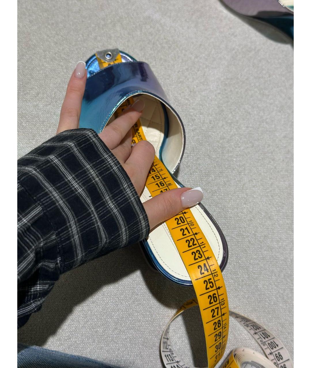 CHANEL Синие мюли, фото 8