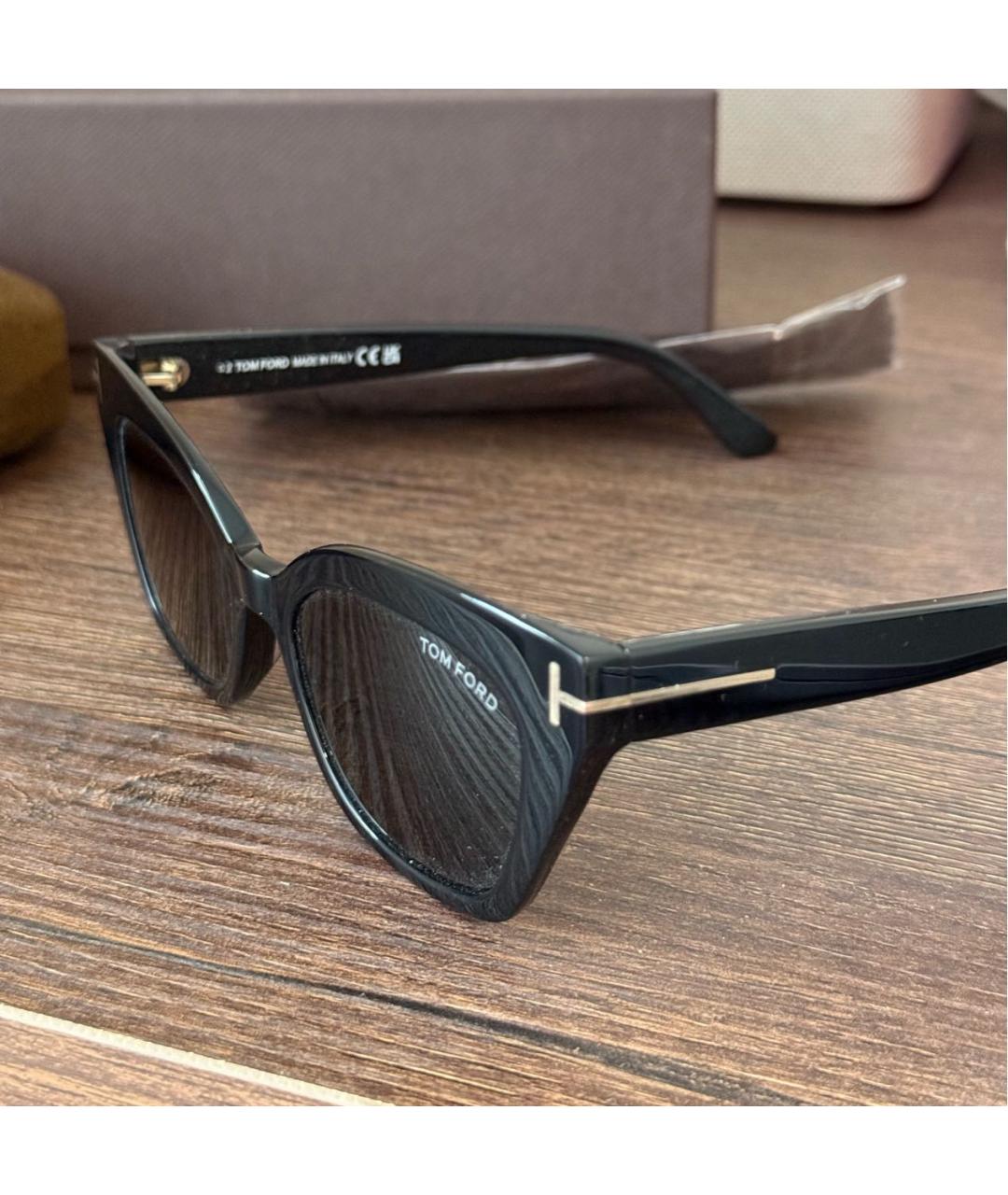 TOM FORD Черные пластиковые солнцезащитные очки, фото 3