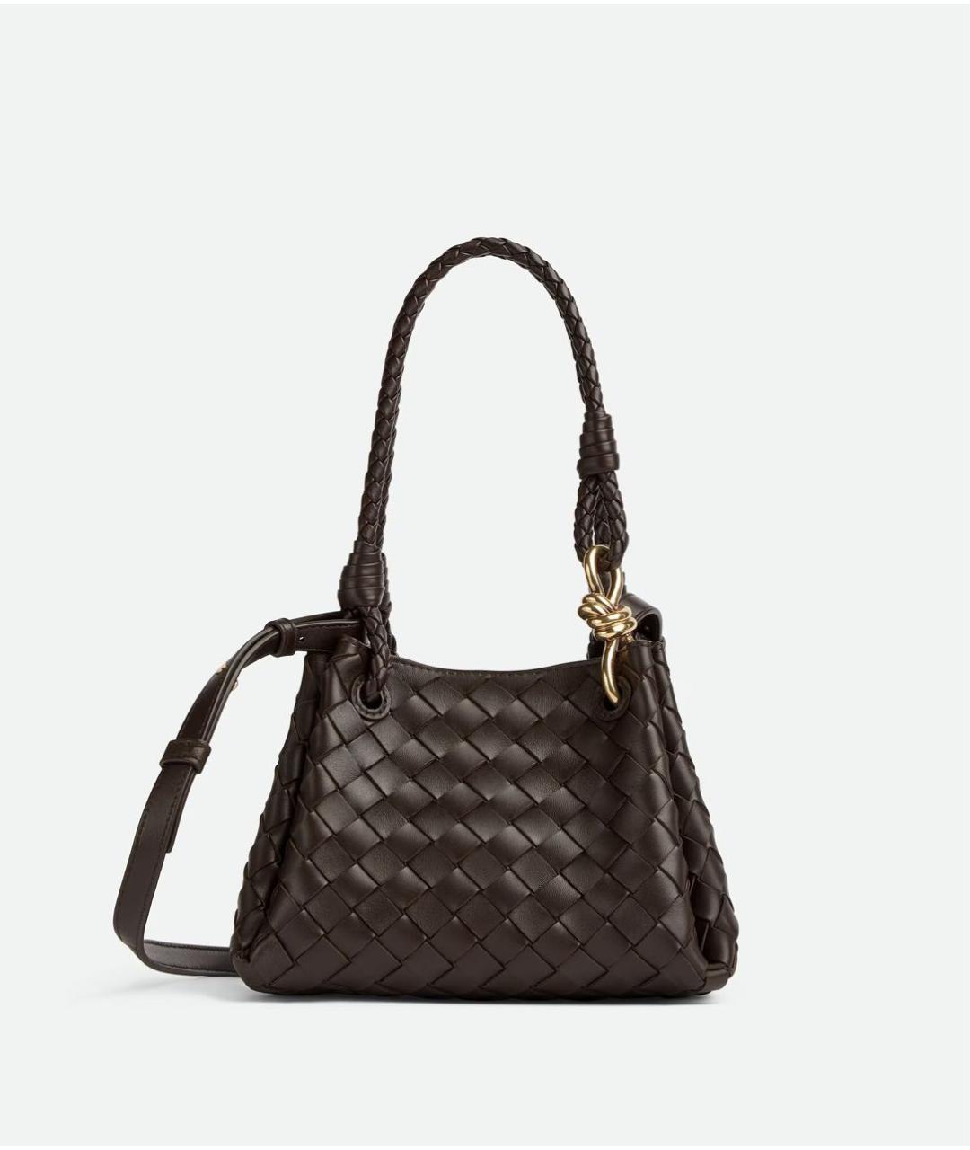 BOTTEGA VENETA Коричневая кожаная сумка через плечо, фото 7