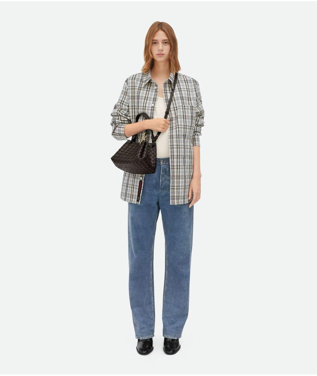 BOTTEGA VENETA Коричневая кожаная сумка через плечо, фото 4