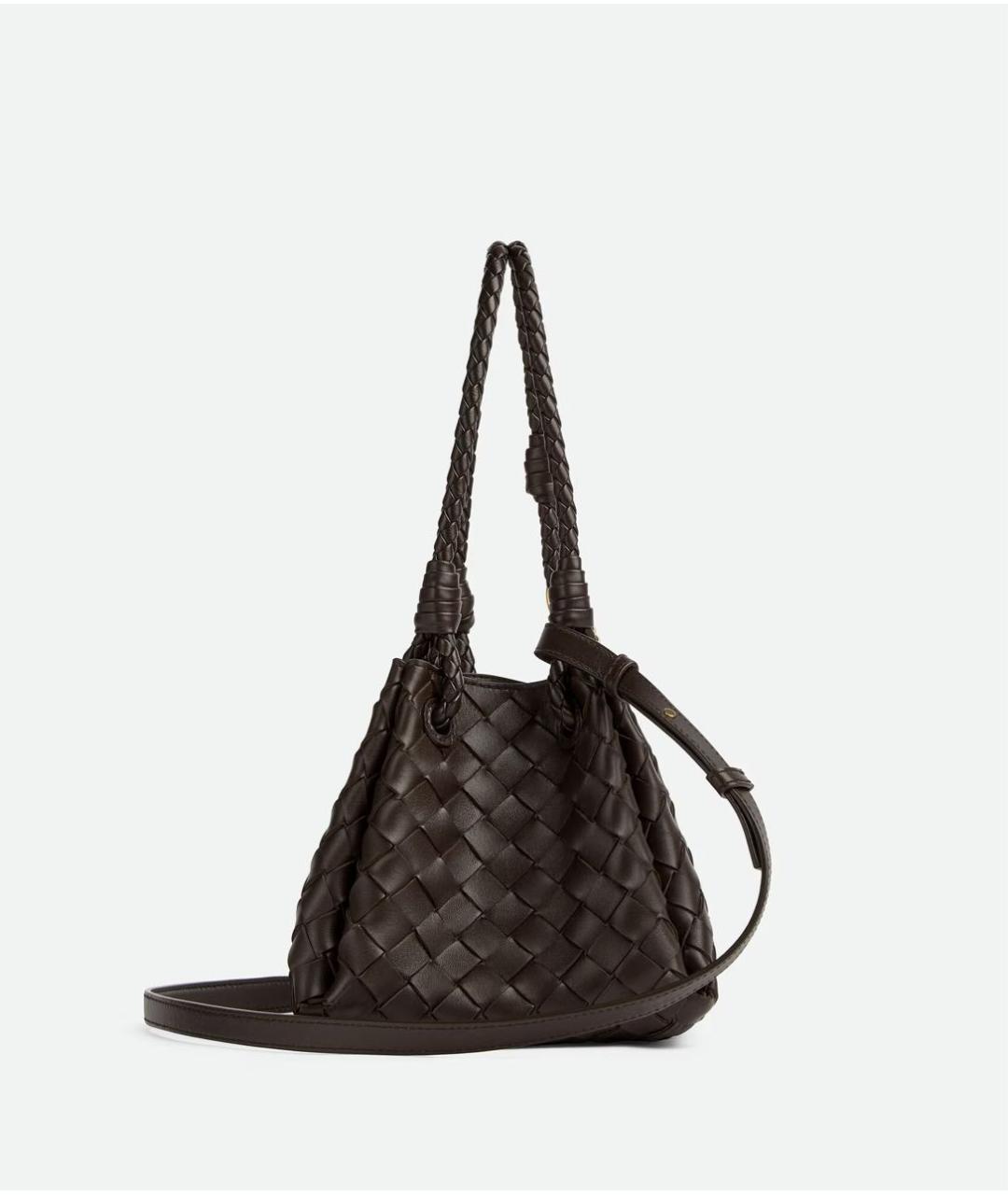 BOTTEGA VENETA Коричневая кожаная сумка через плечо, фото 3