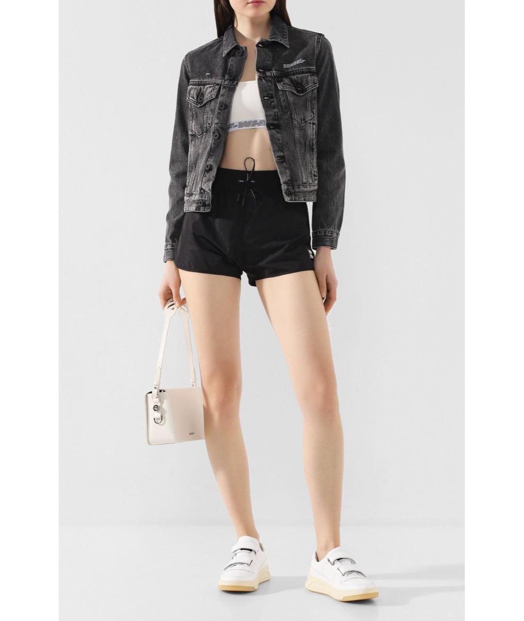 OFF-WHITE Черные полиамидовые спортивные брюки и шорты, фото 5