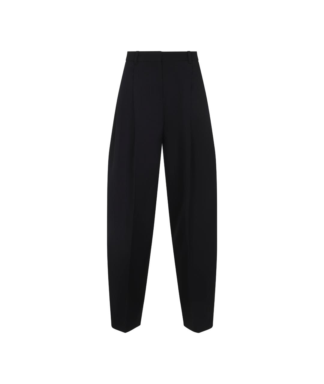 JACQUEMUS Черные шерстяные прямые брюки, фото 1