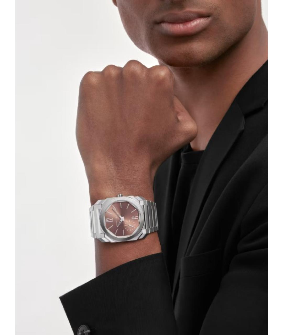 BVLGARI Серебряные металлические часы, фото 7