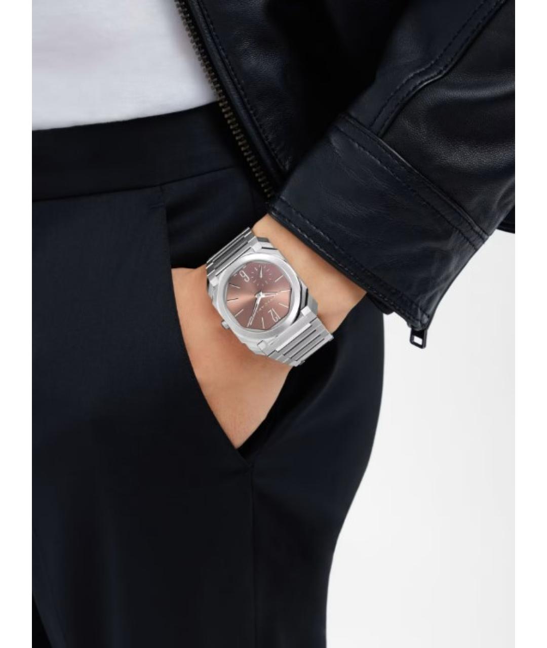 BVLGARI Серебряные металлические часы, фото 8