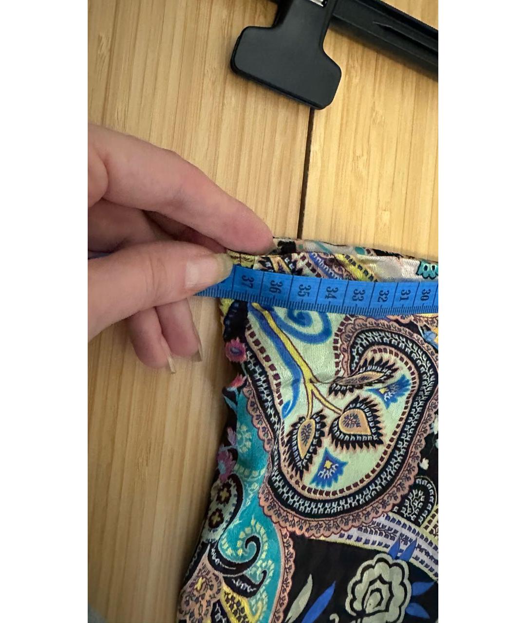 ETRO Мульти шелковая юбка макси, фото 5