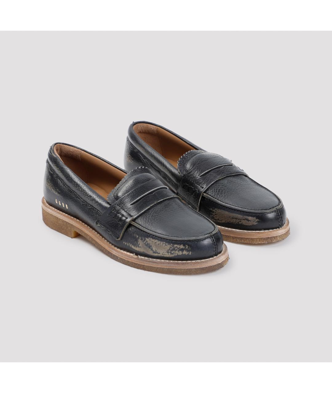 GOLDEN GOOSE DELUXE BRAND Черные кожаные лоферы, фото 3