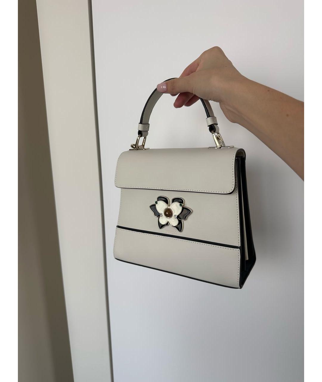 FURLA Белая кожаная сумка с короткими ручками, фото 2