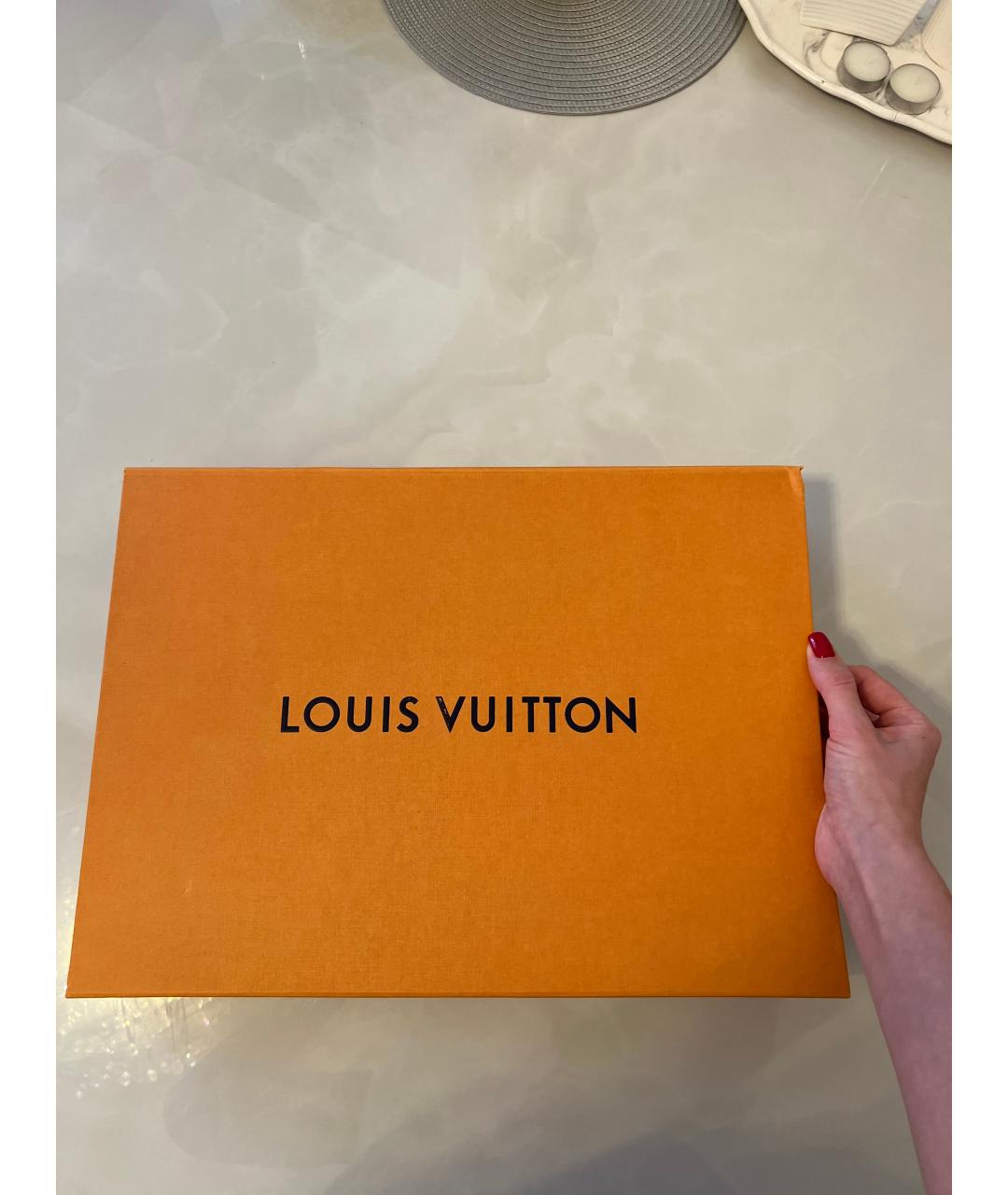 LOUIS VUITTON Черный шарф, фото 4