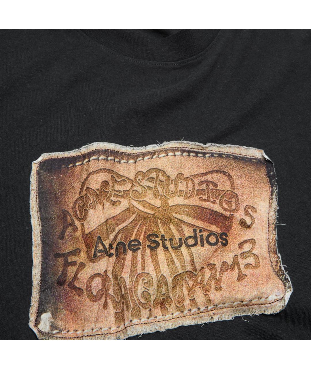 ACNE STUDIOS Черная хлопковая футболка, фото 6