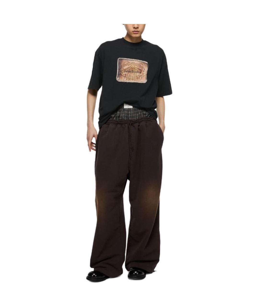 ACNE STUDIOS Черная хлопковая футболка, фото 3