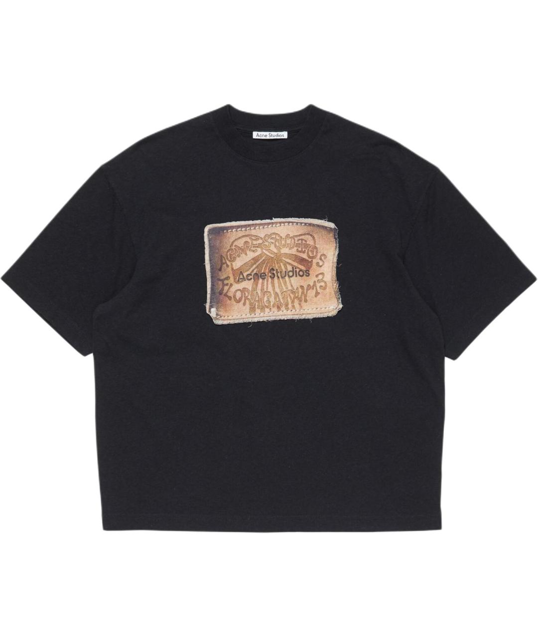 ACNE STUDIOS Черная хлопковая футболка, фото 1