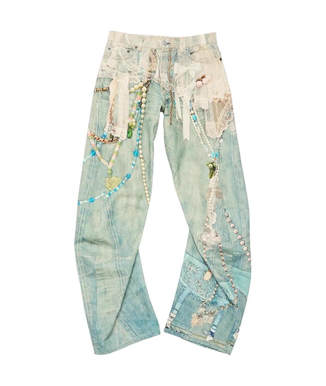 ACNE STUDIOS Мульти хлопковые прямые джинсы, фото 1