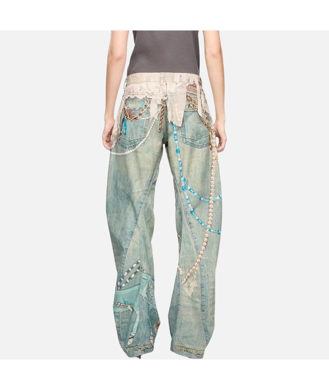 ACNE STUDIOS Мульти хлопковые прямые джинсы, фото 3