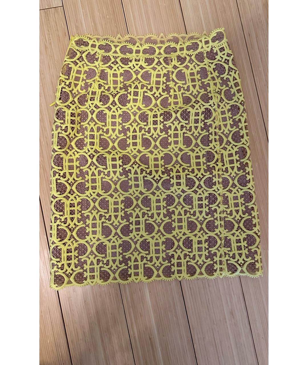 EMILIO PUCCI Желтая вискозная юбка миди, фото 2