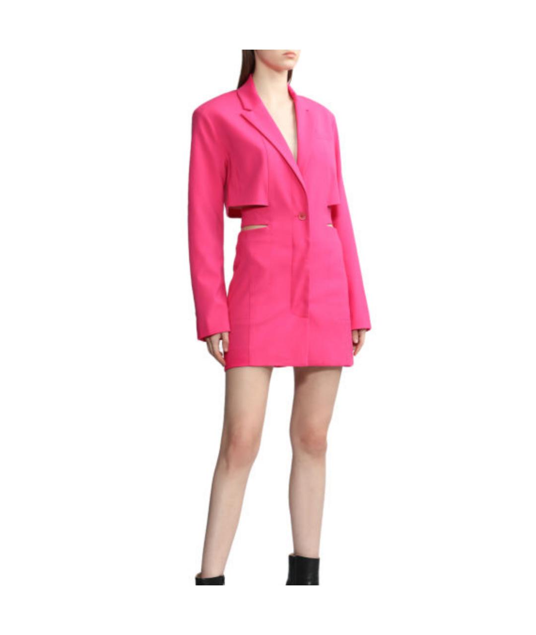 JACQUEMUS Розовое повседневное платье, фото 3