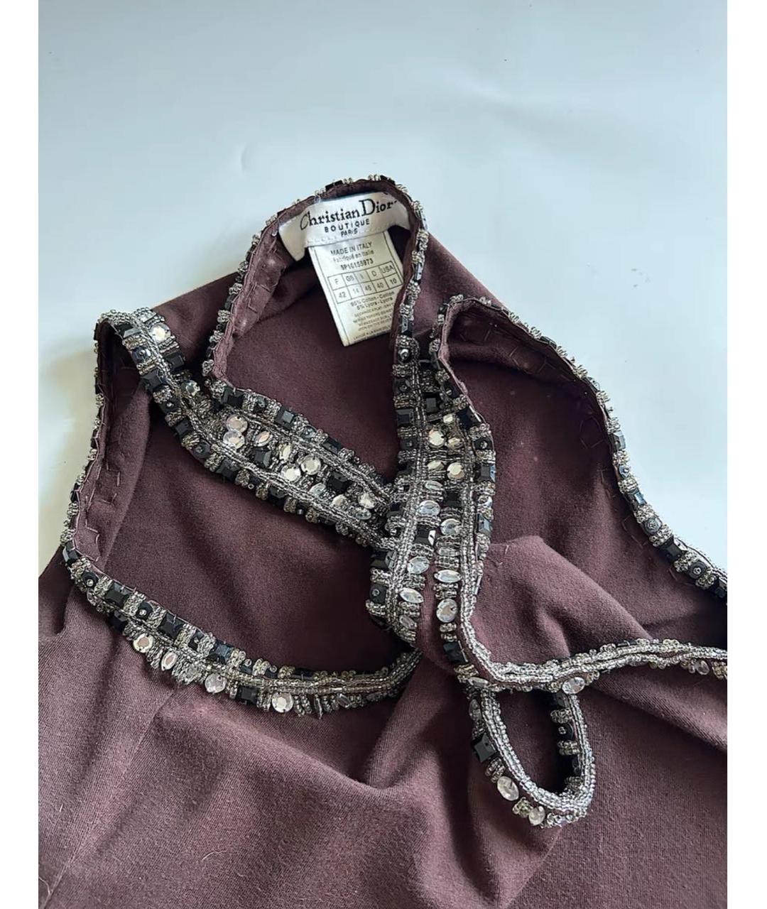 DIOR HOMME Бордовая хлопковая майка, фото 3