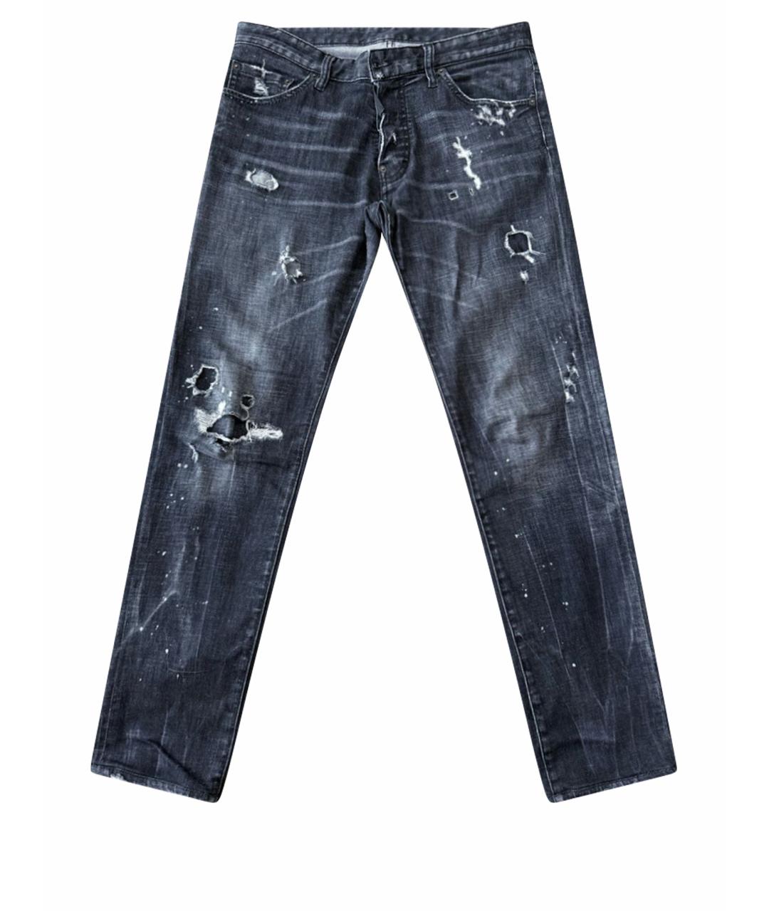 DSQUARED2 Серые хлопковые джинсы скинни, фото 1