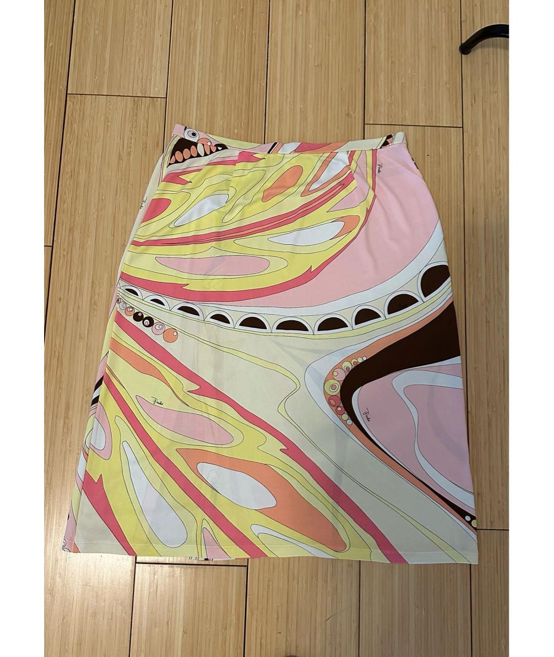 EMILIO PUCCI Мульти вискозная юбка миди, фото 2