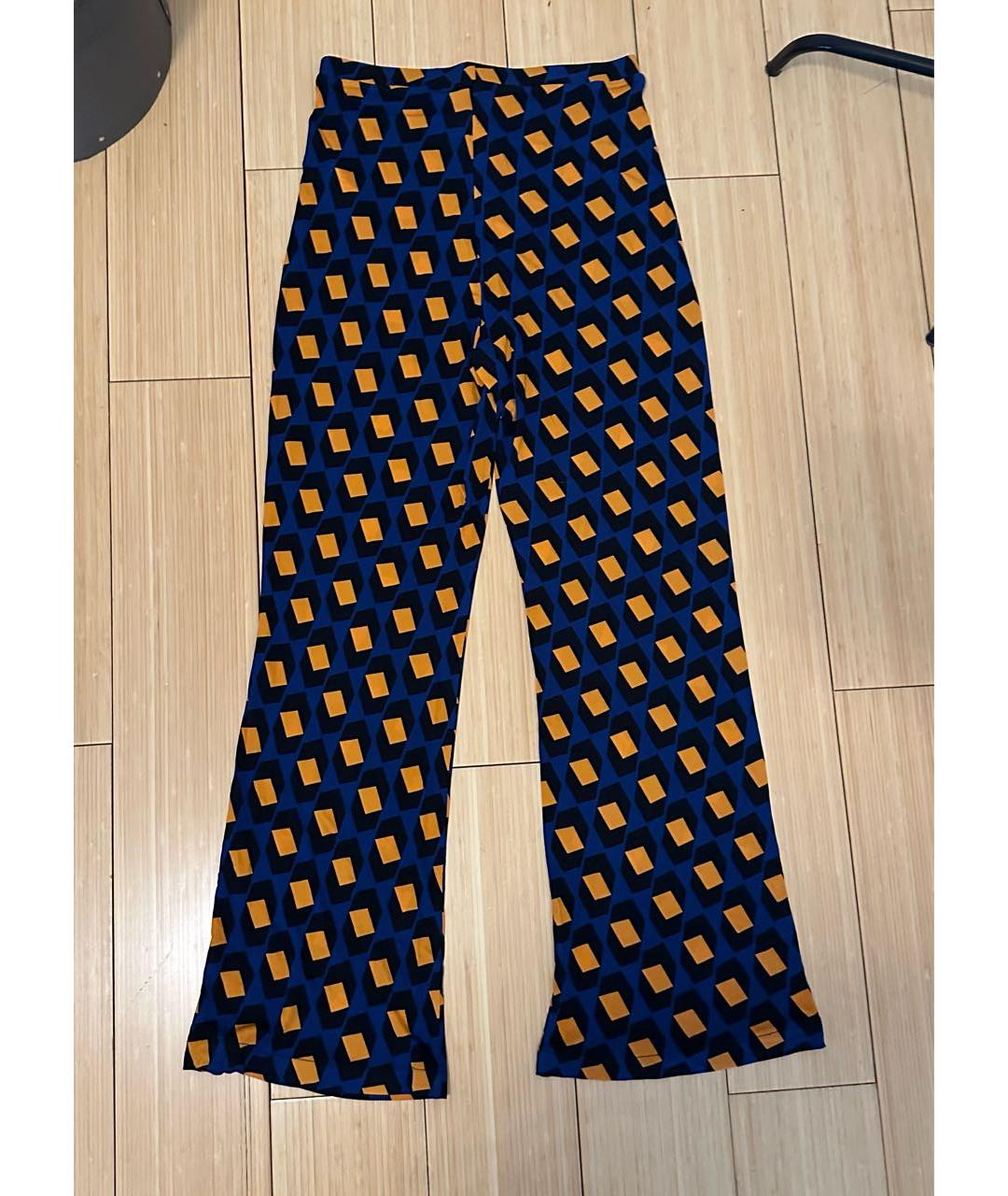 DIANE VON FURSTENBERG Мульти вискозные прямые брюки, фото 2