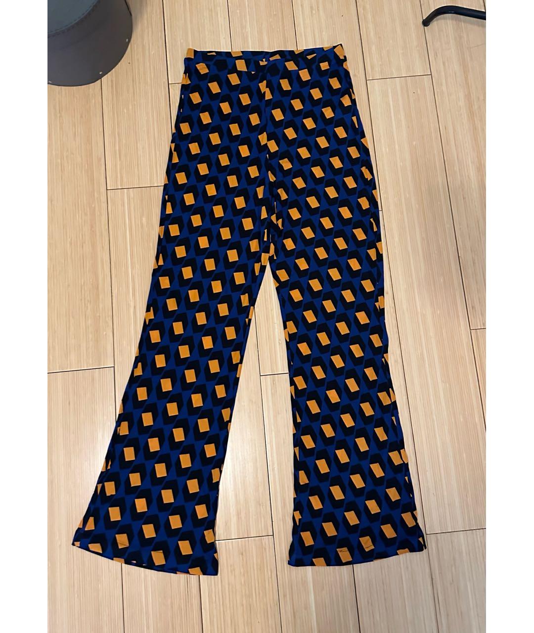 DIANE VON FURSTENBERG Мульти вискозные прямые брюки, фото 7