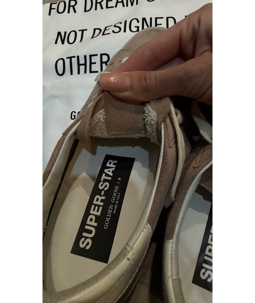 GOLDEN GOOSE DELUXE BRAND Розовые кожаные кеды, фото 6