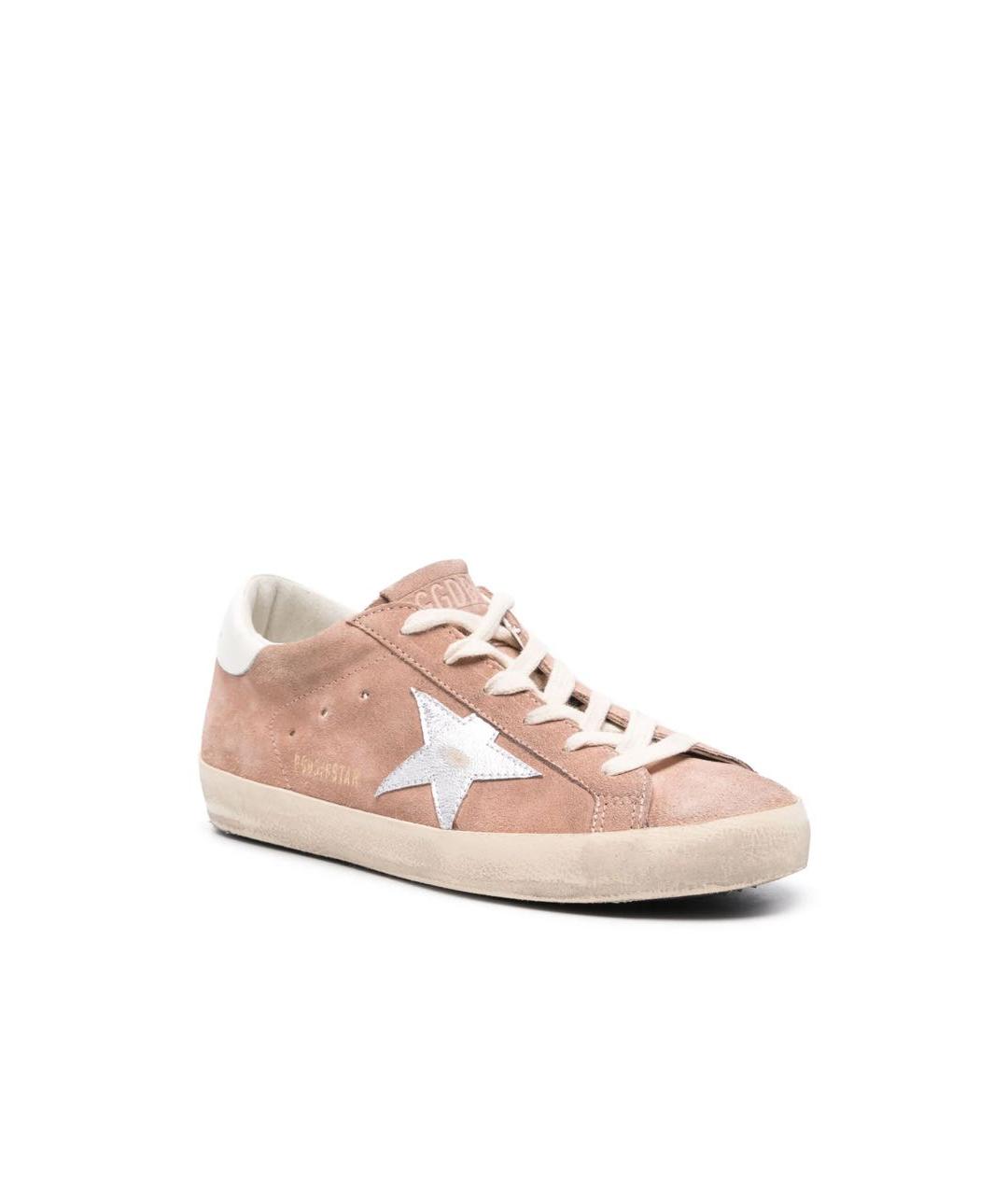 GOLDEN GOOSE DELUXE BRAND Розовые кожаные кеды, фото 2