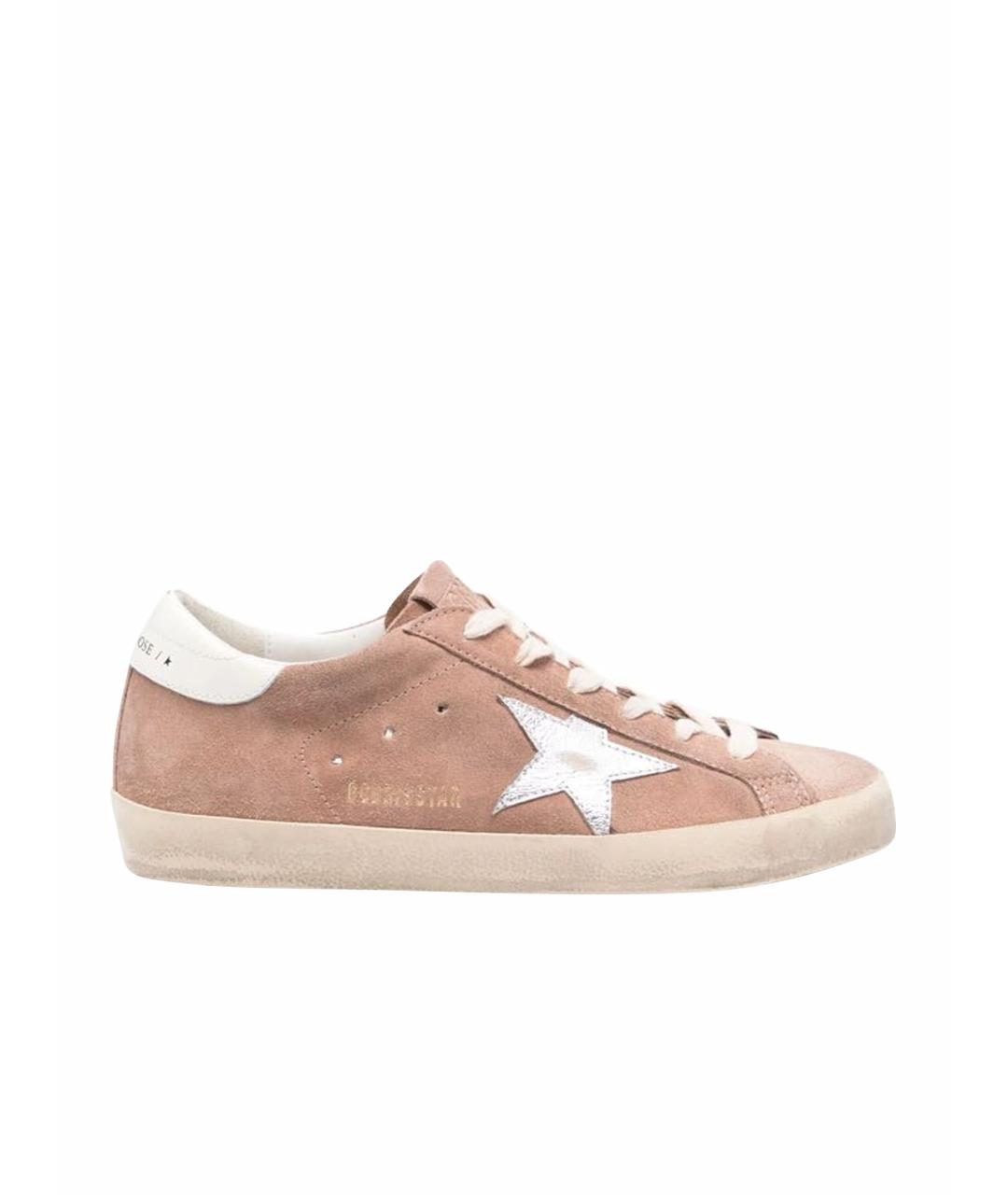 GOLDEN GOOSE DELUXE BRAND Розовые кожаные кеды, фото 1