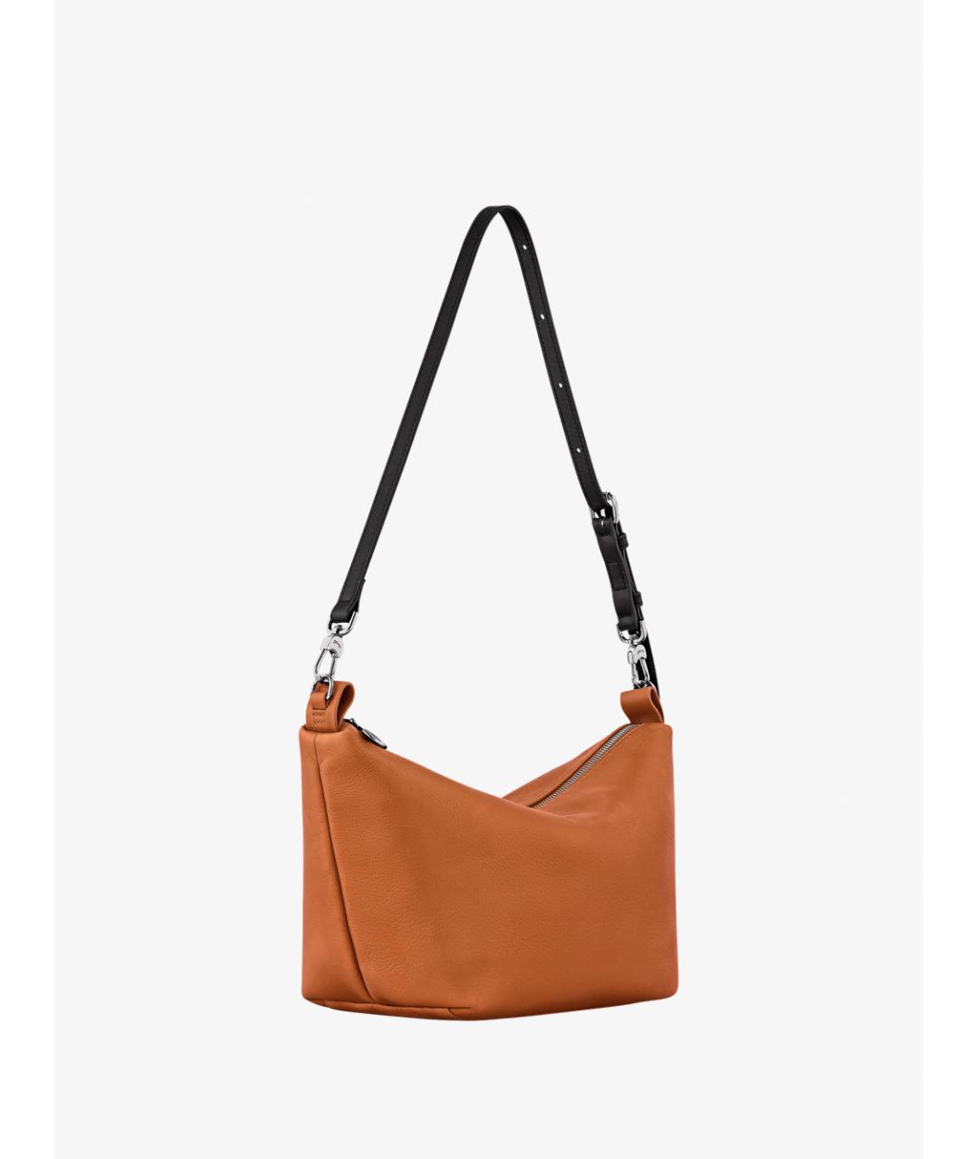 LONGCHAMP Коричневая кожаная сумка через плечо, фото 3