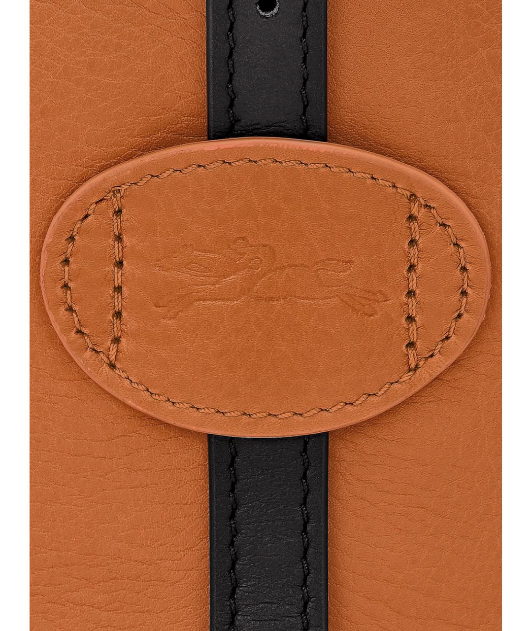 LONGCHAMP Коричневая кожаная сумка через плечо, фото 4