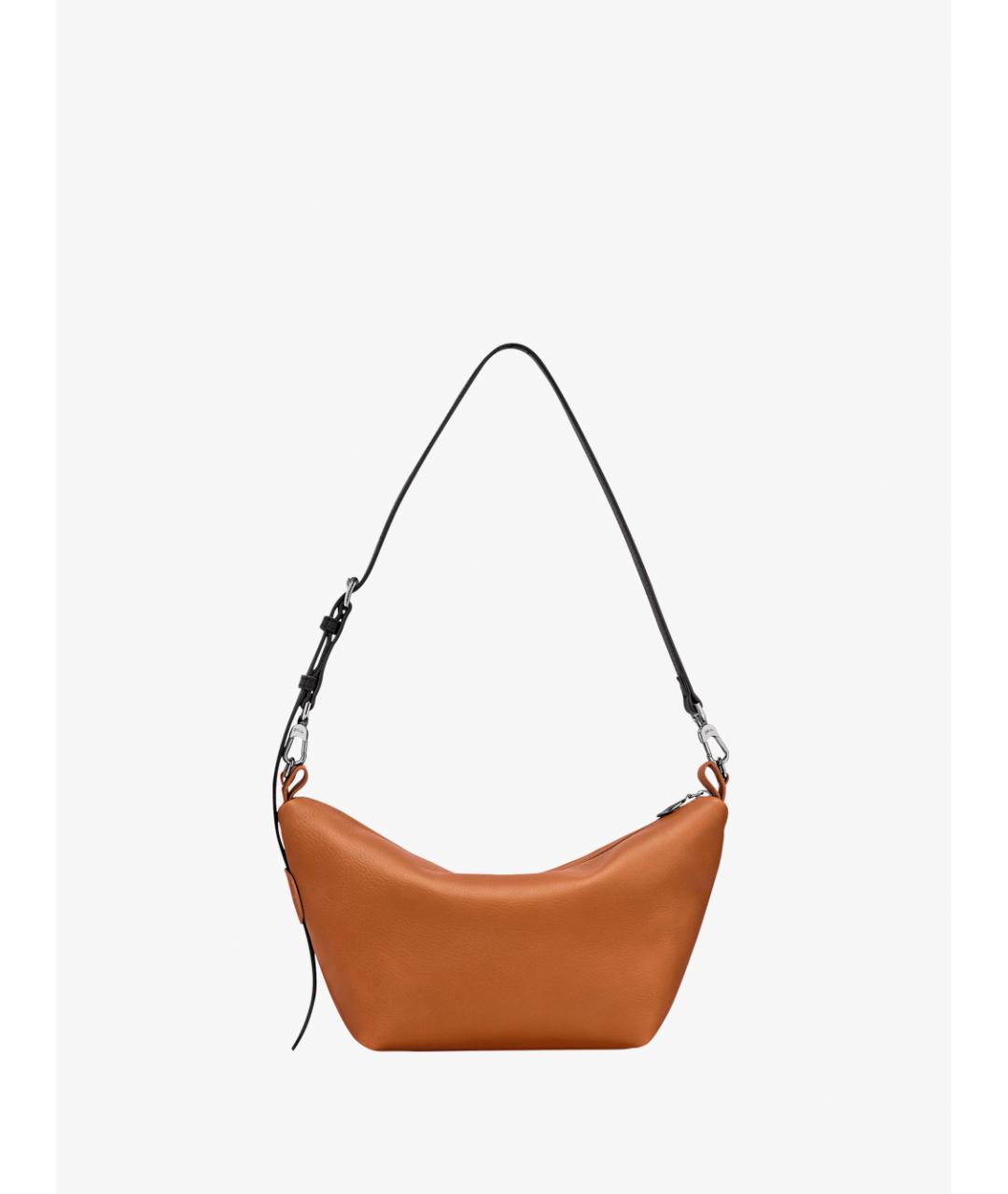 LONGCHAMP Коричневая кожаная сумка через плечо, фото 2