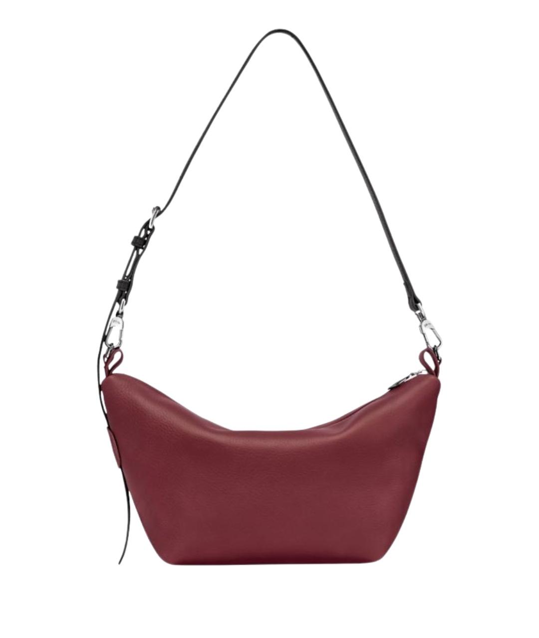 LONGCHAMP Бордовая кожаная сумка через плечо, фото 1