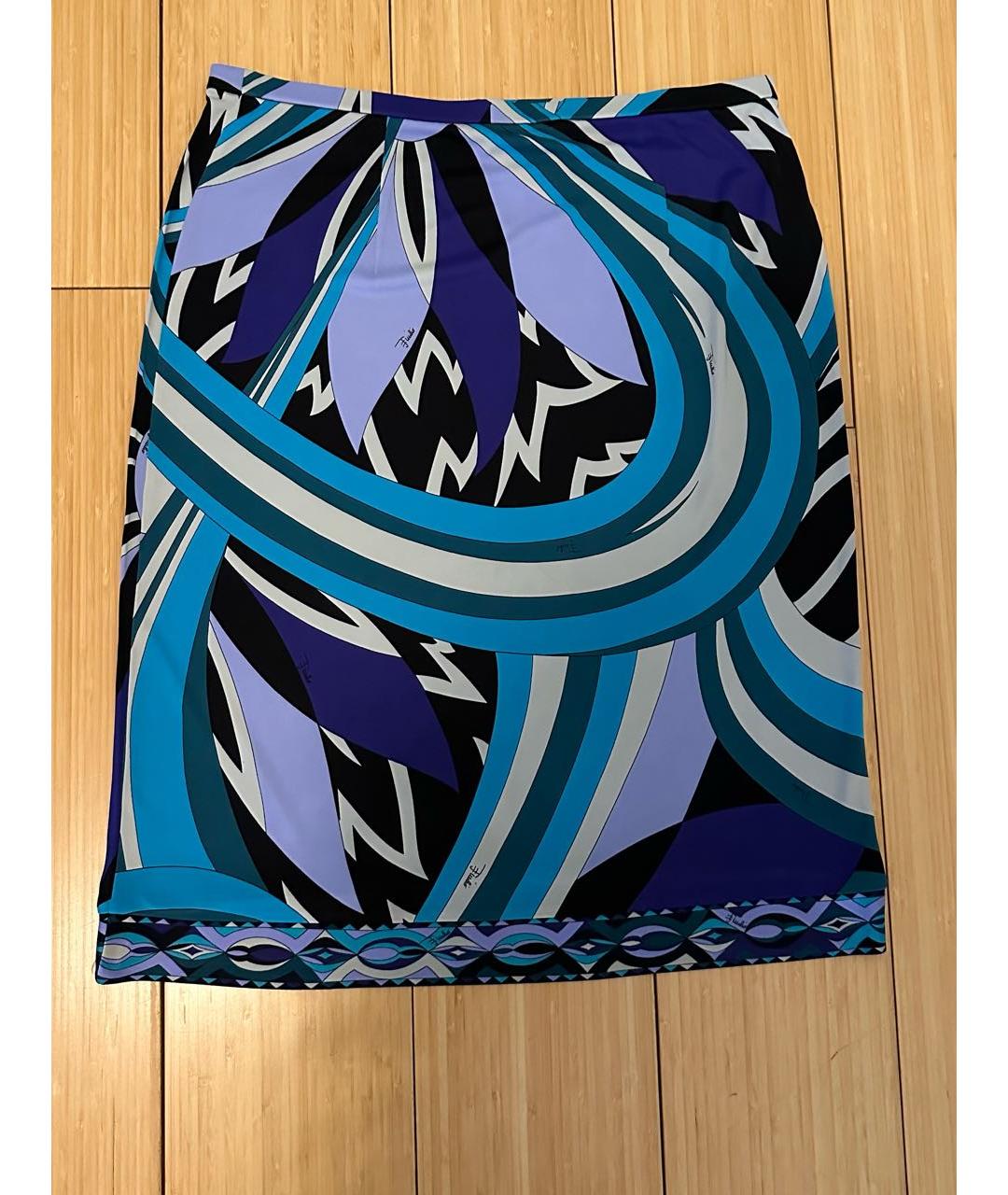 EMILIO PUCCI Мульти вискозная юбка миди, фото 6