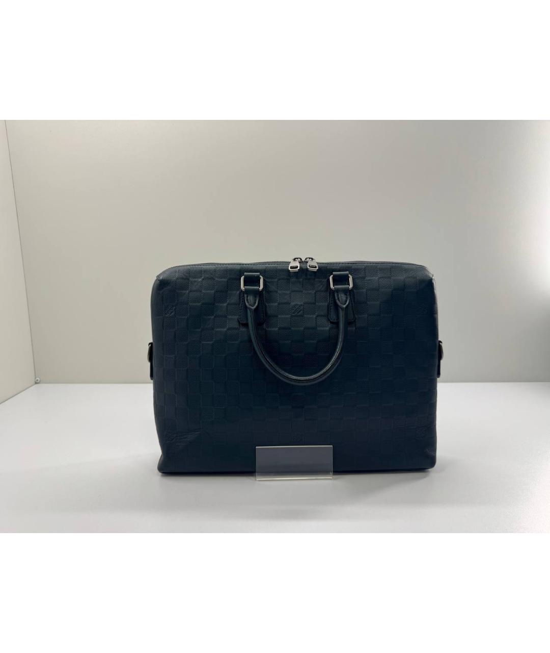 LOUIS VUITTON Зеленый кожаный портфель, фото 10