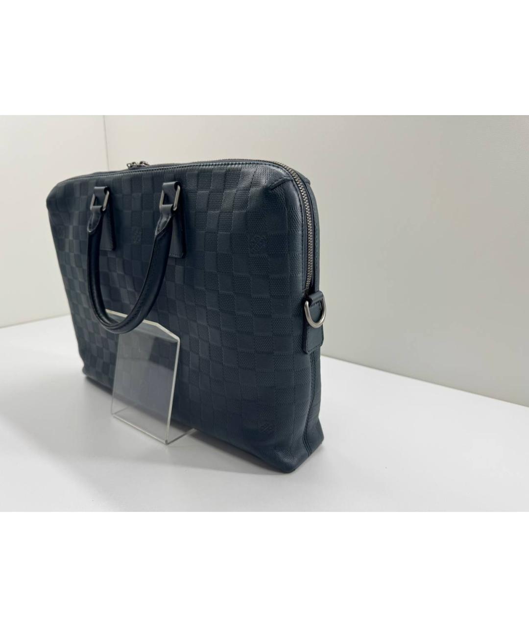 LOUIS VUITTON Зеленый кожаный портфель, фото 7