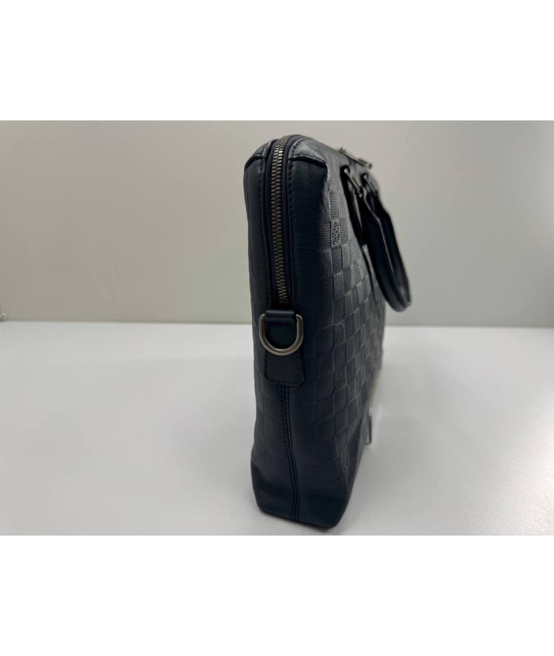 LOUIS VUITTON Зеленый кожаный портфель, фото 5
