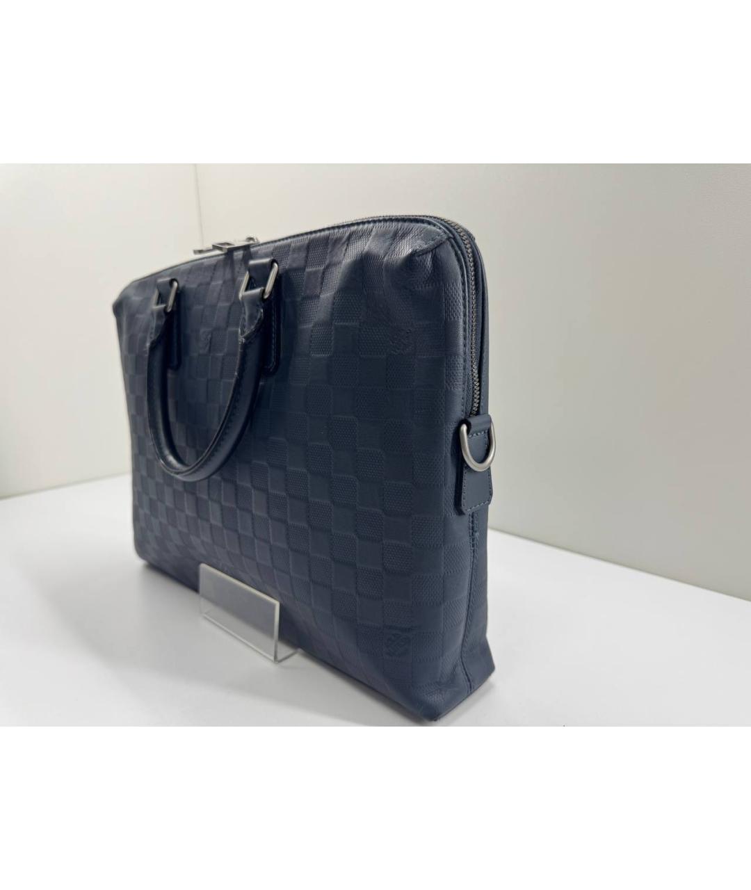 LOUIS VUITTON Зеленый кожаный портфель, фото 4