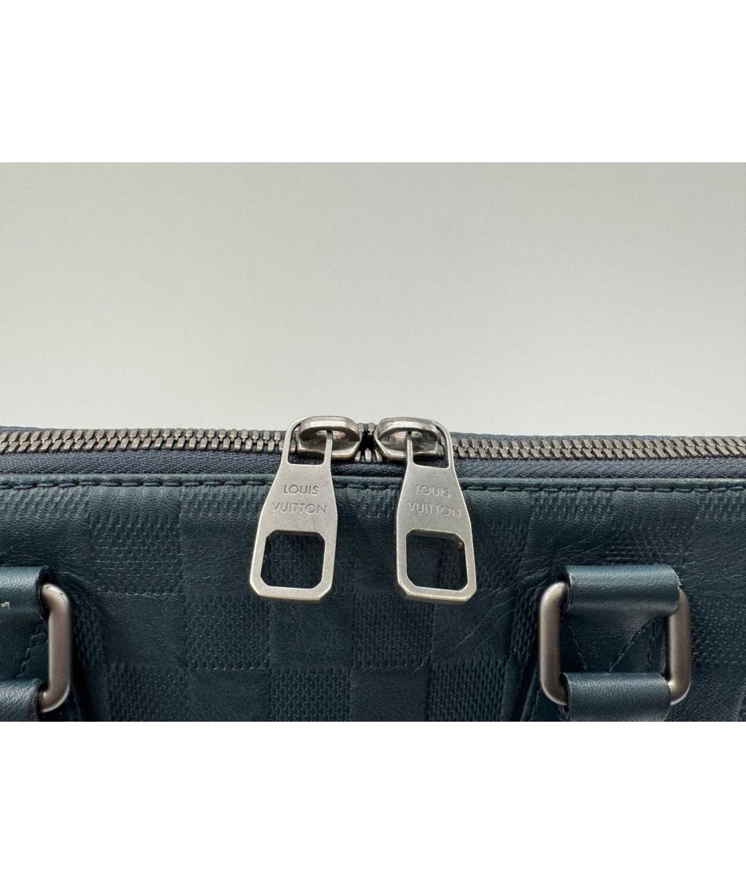 LOUIS VUITTON Зеленый кожаный портфель, фото 3
