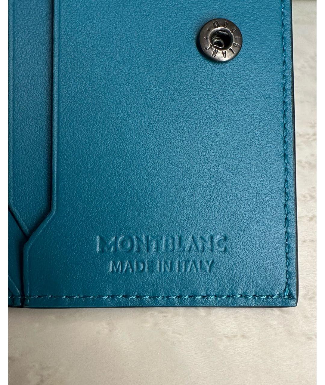 MONTBLANC Синий кожаный кошелек, фото 6