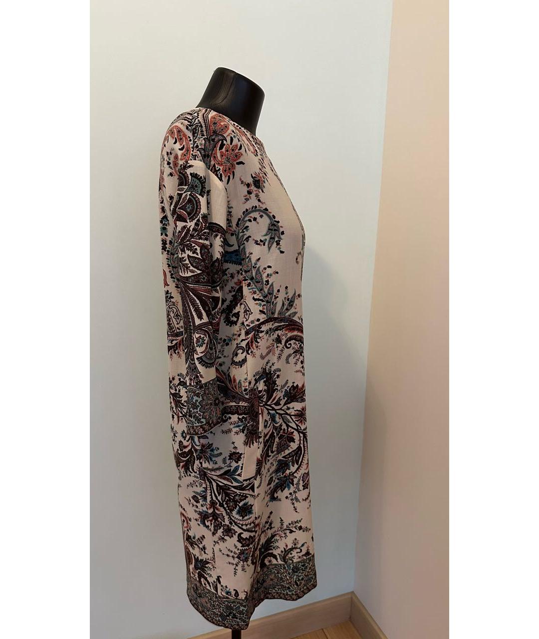ETRO Бежевое шерстяное повседневное платье, фото 3